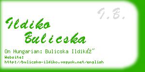 ildiko bulicska business card